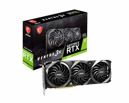 Picture of MSI Gaming GeForce RTX 3060 12GB 15 Gbps GDRR6 192-Bit HDMI/DP PCIe 4 Torx Triple Fan Ampere OC Graphics Card (RTX 3060 Ventus 3X 12G OC)