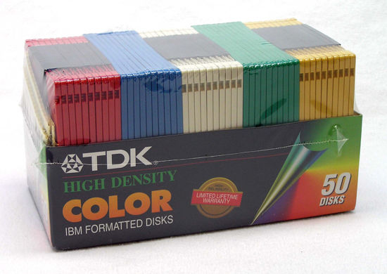 Picture of TDK High Density COLOR IBM Formatted Disks - (50 Disks)