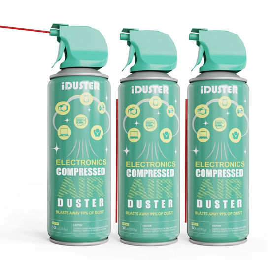 GetUSCart iDuster Compressed Gas Duster Disposable, Computer and Keyboard Cleaner, 3 Packs