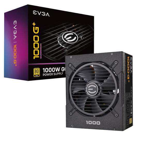 Picture of EVGA SuperNOVA 1000 G+, 80 Plus Gold 1000W, Fully Modular, FDB Fan, 10 Year Warranty, Includes Power ON Self Tester, Power Supply 120-GP-1000-X1,Black