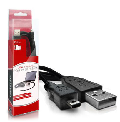 Picture of ABC Products® USB Cable Cord Lead for GE GENERAL IMAGING / Electric A735, A830, A835, A850, A950, A1030, A1035, A1050, A1150, A1230, A1235, A1250, A1255, A1455, C1033, C1233, E840s, E840 s, E1035, E1050TW, E1050 TW, E1055W, E1055 W, E1100, E1235, E1250 TW, E1255, E1480, E1486 TW, G1, G2, G3, G5, J1050, J1250, J1255, J1455, WM1050, X5, X550 Digital Camera etc