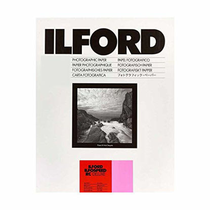 Picture of Ilford Ilfospeed RC Deluxe Resin Coated Black &amp; White Enlarging Paper - 5x7&quot;-100 Sheets - 44M - Pearl Surface - Grade 3 - for commercial, press, industrial, advertising, and display work
