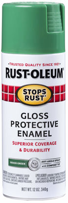 Picture of Rust-Oleum 7731830 Stops Rust Spray Paint, 12-Ounce, Gloss Grass Green