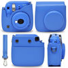 Picture of Xtech FujiFilm Instax Mini 9/8 Cobalt Blue Accessories Kit with Cobalt Blue Camera Case with Strap + Photo Album + Colorful Frames + Sticker Frames + Large Selfie Mirror + 4 Colorful Filters + More