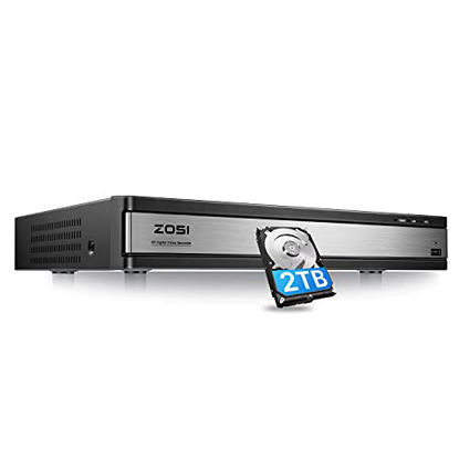Picture of ZOSI Full 1080p HD H.265+ 16 Channel DVR for Home Security Camera, Hybrid 4-in-1 Surveillance CCTV DVR (Analog/AHD/TVI/CVI) with Hard Drive 2TB, Motion Detection, Mobile Remote Control, Alarm Push