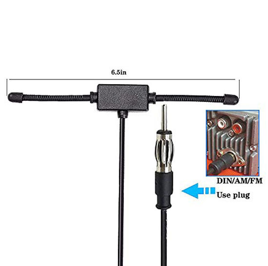 GetUSCart RedYutou Universal Stereo Car Antenna AM FM Radio Antenna Car Adhesive Hidden Patch