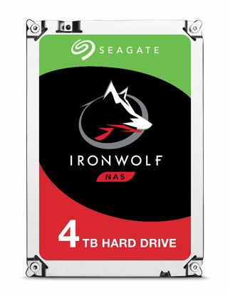 Picture of Seagate 4TB IronWolf NAS SATA Hard Drive 6Gb/s 256MB Cache 3.5-Inch Internal Hard Drive for NAS Servers, Personal Cloud Storage (ST4000VN008)