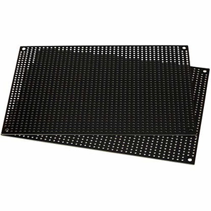 Picture of Parts Express Black Perforated Large Hole Crossover Board Pair 5" x 7"