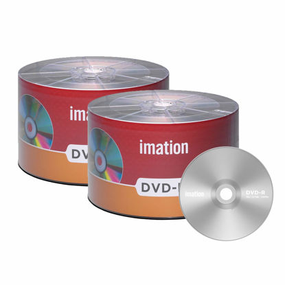 Picture of 100 Pack Imation DVD-R 16X 4.7GB/120Min Branded Logo Blank Media Recordable Movie Data Disc