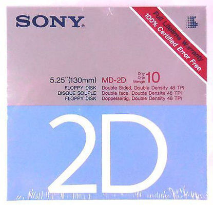 Picture of Sony MD-2D 5.25" Floppy Disk Double Density 25 Quantity