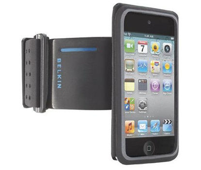 Picture of Belkin FastFit Armband for Apple iPod Touch 4G, Black/Blue