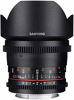 Picture of Samyang Lens for Video VDSLR (Fixed Focal Length 10 mm, Opening T3.1 - 22 Ed as NCS CS II), Black
