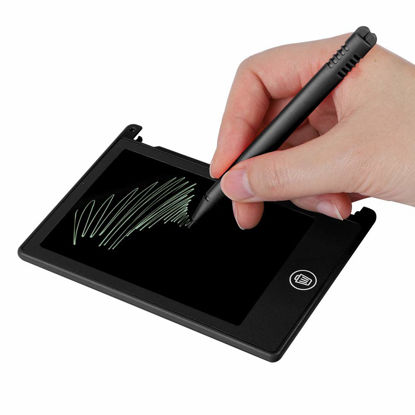 Picture of Wendry LCD Writing Tablet, Electronic Writing Digital Drawing Board, LCD 4.5inch Handwriting Writing Tablet Drawing Board for Children/Kids Memo List Reminder Note(Black)