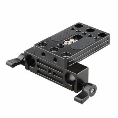 Picture of CAMVATE Camera Baseplate Integrated with 15mm Dual Rod Clamp for Shoulder Support Rig