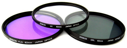 Picture of Zeikos ZE-FLK82 82mm Multi-Coated 3 Piece Filter Kit (UV-CPL-FLD)
