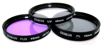 Picture of Zeikos ZE-FLK46 46mm Multi-Coated 3 Piece Filter Kit (UV-CPL-FLD)