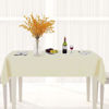 Picture of sancua 100% Waterproof Rectangle PVC Tablecloth - 54 x 78 Inch - Oil Proof Spill Proof Vinyl Table Cloth, Wipe Clean Table Cover for Dining Table, Buffet Parties and Camping, Beige