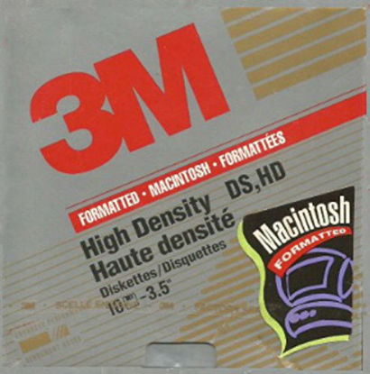 Picture of 3m High Density DS, HD 3.5 Inch Diskettes 10-Pack Formatted for Macintosh