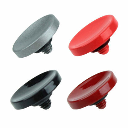 Picture of Foto&Tech Soft Shutter Release Button Compatible with Fuji X-T20 X-T10 X-T3 X-T2 X-PRO2 X-PRO1 X100F X100T X100S X30 X-E2S Sony RX1RII RX10 IV III II Lecia M10 M9 Nikon Df F3 (4 Pieces, RD+BK+DR+GR)