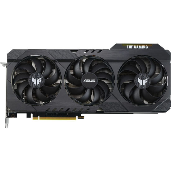 Picture of ASUS TUF Gaming NVIDIA GeForce RTX 3060 Ti V2 OC Edition Graphics Card (PCIe 4.0, 8GB GDDR6, LHR, HDMI 2.1, DisplayPort 1.4a, Dual Ball Fan Bearings, Military-Grade Certification, GPU Tweak II)