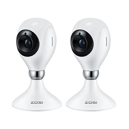 Picture of ZOSI 2pack C611 1080P Home WiFi Security Camera with Night Vision & 2-Way Audio, Smart Wireless IP Cam Support Motion Detection & Phone APP for Pet Baby Monitor 24/7 Surveillance