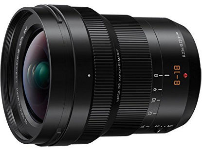 Picture of PANASONIC LUMIX Professional 8-18mm Camera Lens, G LEICA DG VARIO-ELMARIT, F2.8-4.0 ASPH, Mirrorless Micro Four Thirds, H-E08018 (Black) (Renewed)