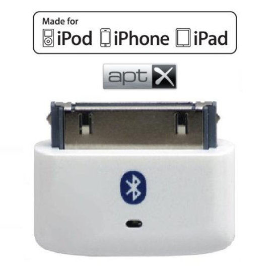Picture of KOKKIA i10s + aptX (Luxurious White) Tiny Bluetooth iPod Transmitter for iPod/iPhone/iPad/iTouch True Apple authentication, Delivers Cleaner Audio with Reduced Latency for aptX Bluetooth receivers.
