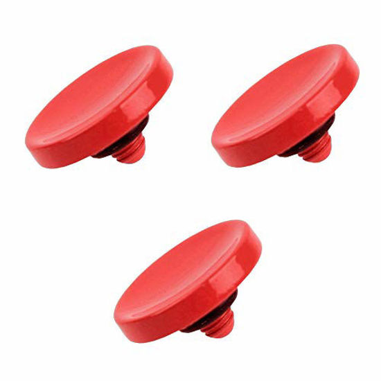 Picture of Foto&Tech Soft Shutter Release Button Compatible with Fuji X-T20 X-T10 X-T3 X-T2 X-PRO2 X-PRO1 X100F X100T X100S, Sony RX1RII RX10 IV III II, Lecia M10 M9, Nikon Df F3 (3 Pieces, Red)