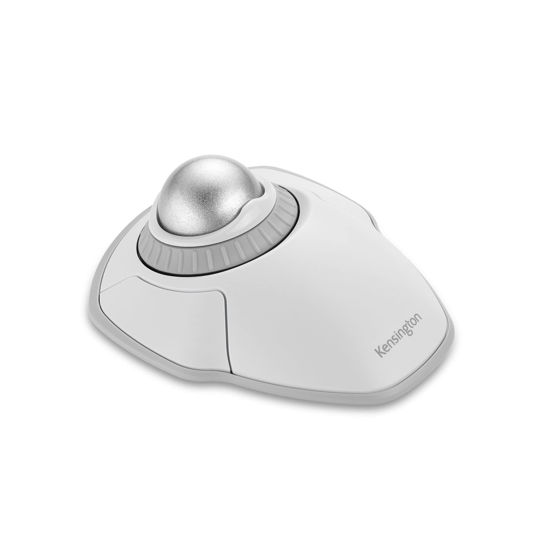 GetUSCart- Kensington Orbit Wireless Trackball with Scroll Ring,  Professional Computer Mouse with Bluetooth, (2.4GHz Wireless), Optical  Tracking & AES Encryption Security, Left or Right Handed - White (K70993WW)