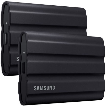 Picture of SAMSUNG MU-PE2T0S/AM T7 Shield Portable Solid State Drive 2TB 2022 Black - (2-Pack)