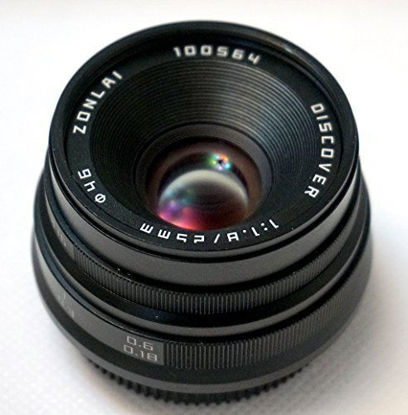 Picture of ZONLAI 25mm F1.8 Discover Manual Focus Lens Black for Sony NEX ILCE A5000 A6000 Camera