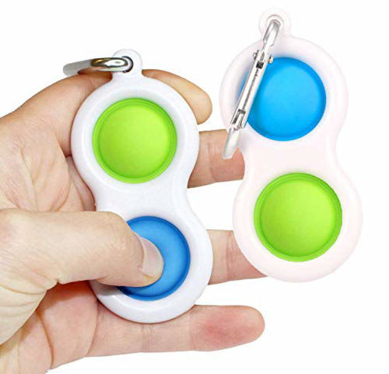 Picture of ?2 PACK? Noii Simple Dimple Fidget Toys.Premium Soft Silicone Push Pop Bubble Fidget Sensory Toys for Adults,Special Needs Anxiety Stress Reliever.Portable Fidget Toy with Buckle Ring for Kids.-2 Pack