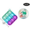 Picture of 16pcs Mini Pop Fidget Toys Pack Push Bubble Pop Keychain Toy, Anxiety Stress Relief Simple Hand Toys, Silicone Squeeze Sensory Toys Christmas Decoration Gift for Kids Adults (Square)