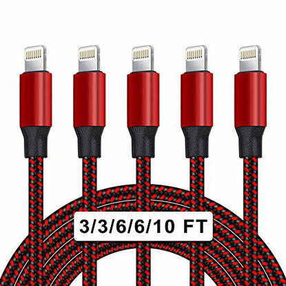 3.3FT iPhone Charging Extension Cable,Nylon Braided Lightning Extender Dock  Cable Adapter for iPhone 14 Pro 13 Pro Max 12 11 X XR 8 7 6 Male to Female  Extension Cord Pass Video,Data,Audio,OTG 