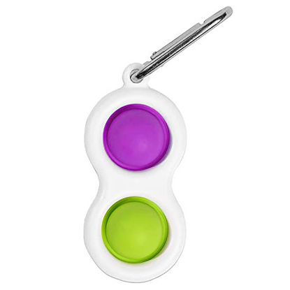Picture of Taymey 2021 Mini Simple dimple Keychain Fidget Toy Simple Dimple Sensory Fidget Toys Mini Stress Reliever Hand Toys Keychain Toy Anxiety Stress Relief Office Desk Toys for Kids Adults (Green Pink)