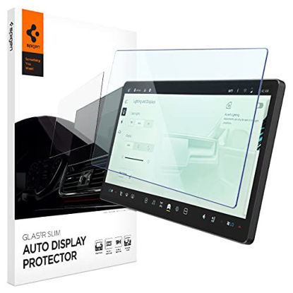Picture of Spigen Tempered Glass Screen Protector [Glas.tR Slim] designed for Rivian R1T, R1S 15.6" Dashboard Touchscreen - Matte/Anti Finger Print