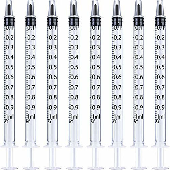 Picture of 20 Packs Plastic Syringe with Measurement, Oral Liquids Measuring Syringes for Medicine Animal Pet Water Feeding Refilling (1 ml)