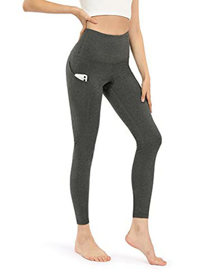 GetUSCart- ODODOS Women's High Waisted Yoga Pants with Pocket, Workout  Sports Running Athletic Pants with Pocket, Full-Length, Charcoal Dot, Small