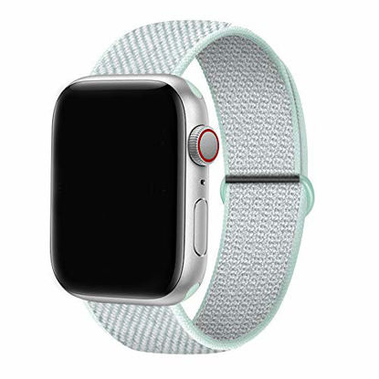 Picture of YC YANCH Sport Loop Compatible with Apple Watch Band 38mm/ 40mm, Breathable Soft Wristband Strap Replacement Compatible for iWatch Series 1/2/3/4/5/6/SE (38mm/40mm, Teal Tint)