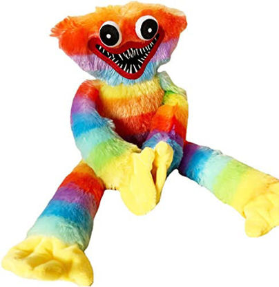 Picture of Poppy Playtime Huggy Wuggy Plush,Sausages Monsters Plush Horror Doll Scary and Funny Plush Doll Playing Holiday Decoration Birthday Gift (Rainbow)