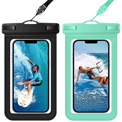 Picture of [2 Pcs] [Up to 7"] Universal Waterproof Phone Pouch, IPX8 Waterproof Phone Case Bag Compatible with iPhone 13 Pro Max/12/11/XR/X/SE/8/7,Galaxy S22/S21,Note 20.Pixel/OnePlus,for Vacation Swimming