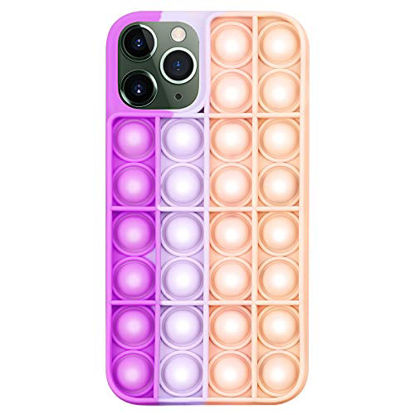 Picture of Feeke Push Pop Fidget Phone Case, Silicone Bubble Sensory Fidget Toy, for iPhone 12/12Pro/12ProMAX/11/11Pro/11ProMAX/X/XS/XR/XSMAX/8/8Plus/7/7Plus