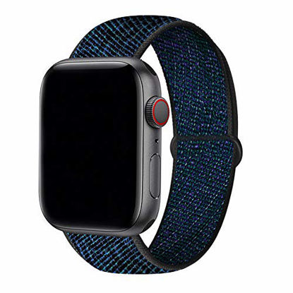Picture of YC YANCH Sport Loop Compatible with Apple Watch Band 42mm/ 44mm, Breathable Soft Wristband Strap Replacement Compatible for iWatch Series 1/2/3/4/5/6/SE (42mm/44mm, Hyper Grape)