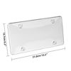 Picture of 2 Pcs License Plates Cover/Shields Tinted Clear Bubble Unbreakable Anti Camera Design,Fits All Standard 6x12 Inches Novelty/License Plates,Protect Your Front & Back License Plates. Includ Screws