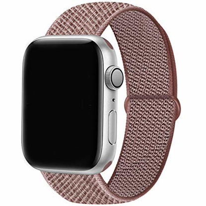 Picture of YC YANCH Sport Loop Compatible with Apple Watch Band 42mm/ 44mm, Breathable Soft Wristband Strap Replacement Compatible for iWatch Series 1/2/3/4/5/6/SE (42mm/44mm, Smokey Mauve)