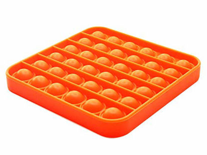 Picture of RadBizz Push and Pop Bubble Fidget Sensory Toy - for Autism, Stress, Anxiety - Kids and Adults (Orange Square)
