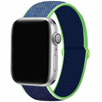 Picture of YC YANCH Sport Loop Compatible with Apple Watch Band 42mm/ 44mm, Breathable Soft Wristband Strap Replacement Compatible for iWatch Series 1/2/3/4/5/6/SE (42mm/44mm, Neon Lime)