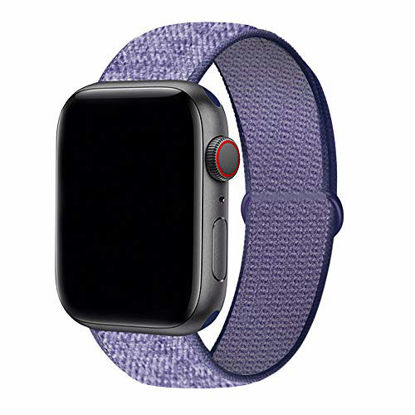 Picture of YC YANCH Sport Loop Compatible with Apple Watch Band 38mm/ 40mm, Breathable Soft Wristband Strap Replacement Compatible for iWatch Series 1/2/3/4/5/6/SE (38mm/40mm, Midnight Blue)