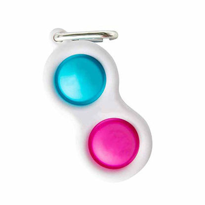Picture of Mini Simple Dimple Sensory Fidget Toy Stress Relief Anti-Anxiety Autism Hand Toys for Kids Teen Adult, Push Pop Bubble Keychain Sensory Therapy Toys for Home Classroom Party Favors Office