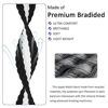Picture of Prowrothy Lace Braided Solo Loop Compatible With Apple Watch Band 42mm 44mm 45mm for Men and Women, Lace Stretch Nylon Elastic Strap for iWatch Series SE 7 6 5 4 3 2 1 (L, Black White)